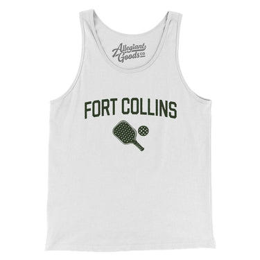 Fort Collins Pickleball Men/Unisex Tank Top-White-Allegiant Goods Co. Vintage Sports Apparel