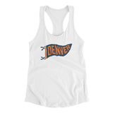 Denver Pennant Women's Racerback Tank-White-Allegiant Goods Co. Vintage Sports Apparel