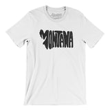 Montana State Shape Text Men/Unisex T-Shirt-Allegiant Goods Co. Vintage Sports Apparel