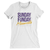 Sunday Funday Minnesota Women's T-Shirt-White-Allegiant Goods Co. Vintage Sports Apparel