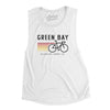 Green Bay Cycling Women's Flowey Scoopneck Muscle Tank-White-Allegiant Goods Co. Vintage Sports Apparel