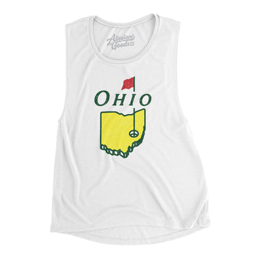 Ohio Golf Women's Flowey Scoopneck Muscle Tank-White-Allegiant Goods Co. Vintage Sports Apparel