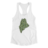 Maine Golf Course Women's Racerback Tank-White-Allegiant Goods Co. Vintage Sports Apparel
