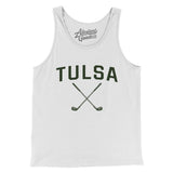Tulsa Golf Men/Unisex Tank Top-White-Allegiant Goods Co. Vintage Sports Apparel