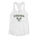 Virginia Tennis Women's Racerback Tank-White-Allegiant Goods Co. Vintage Sports Apparel