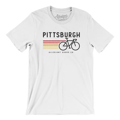 Pittsburgh Cycling Men/Unisex T-Shirt-White-Allegiant Goods Co. Vintage Sports Apparel