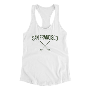 San Francisco Golf Women's Racerback Tank-White-Allegiant Goods Co. Vintage Sports Apparel