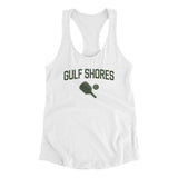 Gulf Shores Pickleball Women's Racerback Tank-White-Allegiant Goods Co. Vintage Sports Apparel