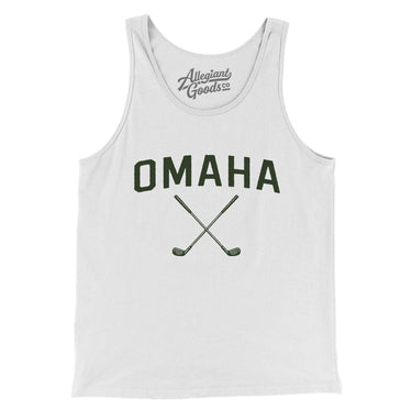 Omaha Golf Men/Unisex Tank Top-White-Allegiant Goods Co. Vintage Sports Apparel
