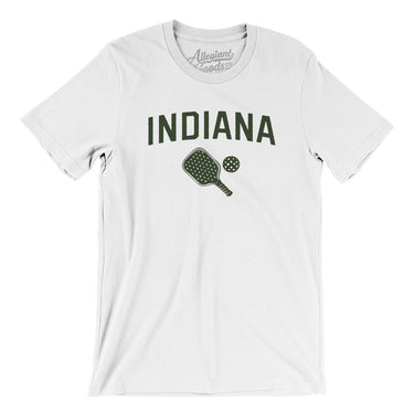 Indiana Pickleball Men/Unisex T-Shirt-White-Allegiant Goods Co. Vintage Sports Apparel
