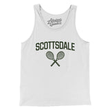 Scottsdale Tennis Men/Unisex Tank Top-White-Allegiant Goods Co. Vintage Sports Apparel