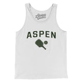 Aspen Pickleball Men/Unisex Tank Top-White-Allegiant Goods Co. Vintage Sports Apparel
