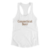 Connecticut Beer Women's Racerback Tank-White-Allegiant Goods Co. Vintage Sports Apparel