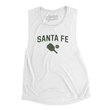 Santa Fe Pickleball Women's Flowey Scoopneck Muscle Tank-White-Allegiant Goods Co. Vintage Sports Apparel