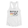 Buffalo Cycling Women's Racerback Tank-White-Allegiant Goods Co. Vintage Sports Apparel