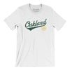 Oakland Vintage Script Men/Unisex T-Shirt-White-Allegiant Goods Co. Vintage Sports Apparel
