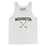 Washington Golf Men/Unisex Tank Top-White-Allegiant Goods Co. Vintage Sports Apparel