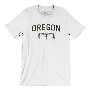 Oregon Cycling Men/Unisex T-Shirt-White-Allegiant Goods Co. Vintage Sports Apparel