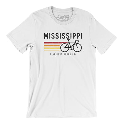 Mississippi Cycling Men/Unisex T-Shirt-White-Allegiant Goods Co. Vintage Sports Apparel