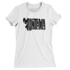 Montana State Shape Text Women's T-Shirt-White-Allegiant Goods Co. Vintage Sports Apparel