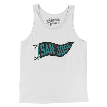 San Jose Pennant Men/Unisex Tank Top-Allegiant Goods Co. Vintage Sports Apparel