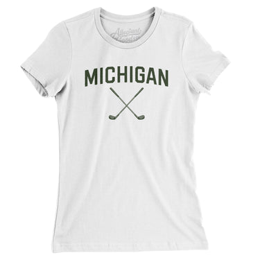 Michigan Golf Women's T-Shirt-White-Allegiant Goods Co. Vintage Sports Apparel