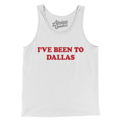I've Been To Dallas Men/Unisex Tank Top-White-Allegiant Goods Co. Vintage Sports Apparel