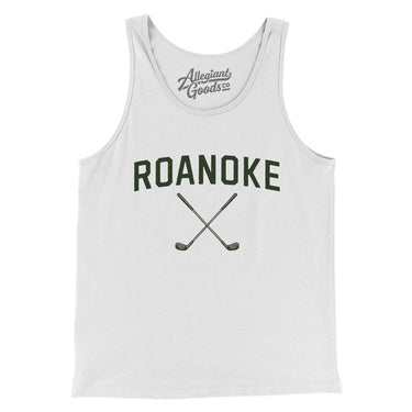 Roanoke Golf Men/Unisex Tank Top-White-Allegiant Goods Co. Vintage Sports Apparel