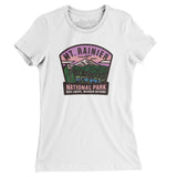 Mt. Rainier National Park Badge Women's T-Shirt-White-Allegiant Goods Co. Vintage Sports Apparel