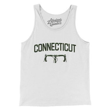 Connecticut Cycling Men/Unisex Tank Top-White-Allegiant Goods Co. Vintage Sports Apparel