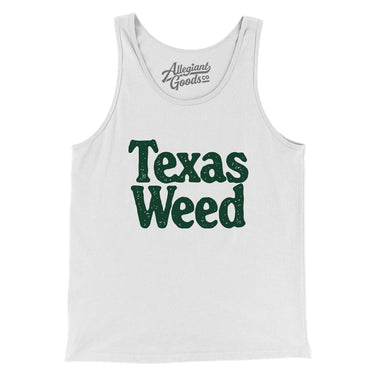 Texas Weed Men/Unisex Tank Top-White-Allegiant Goods Co. Vintage Sports Apparel
