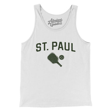 St. Paul Pickleball Men/Unisex Tank Top-White-Allegiant Goods Co. Vintage Sports Apparel