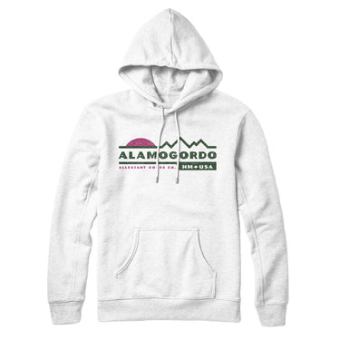 Alamogordo Mountain Sunset Hoodie-White-Allegiant Goods Co. Vintage Sports Apparel