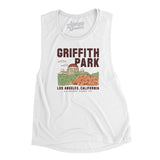 Griffith Park Women's Flowey Scoopneck Muscle Tank-White-Allegiant Goods Co. Vintage Sports Apparel