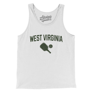 West Virginia Pickleball Men/Unisex Tank Top-White-Allegiant Goods Co. Vintage Sports Apparel