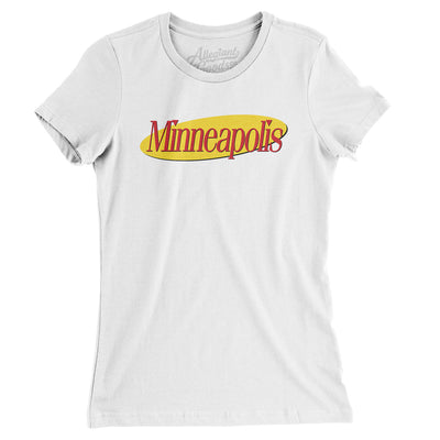 Minneapolis Seinfeld Women's T-Shirt-White-Allegiant Goods Co. Vintage Sports Apparel
