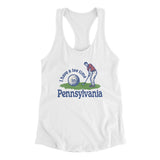 I Have A Tee Time In Pennsylvania Women's Racerback Tank-White-Allegiant Goods Co. Vintage Sports Apparel