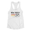 New Jersey Cycling Women's Racerback Tank-White-Allegiant Goods Co. Vintage Sports Apparel