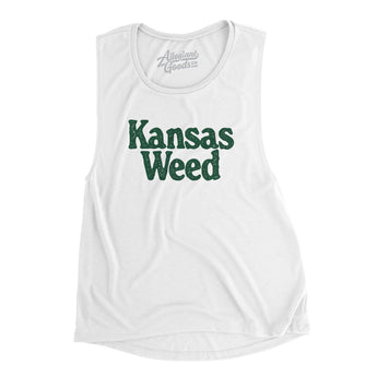 Kansas Weed Women's Flowey Scoopneck Muscle Tank-Allegiant Goods Co. Vintage Sports Apparel