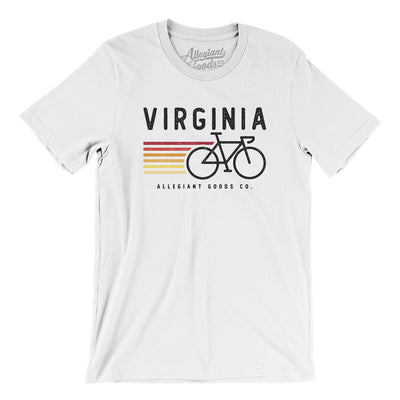 Virginia Cycling Men/Unisex T-Shirt-White-Allegiant Goods Co. Vintage Sports Apparel