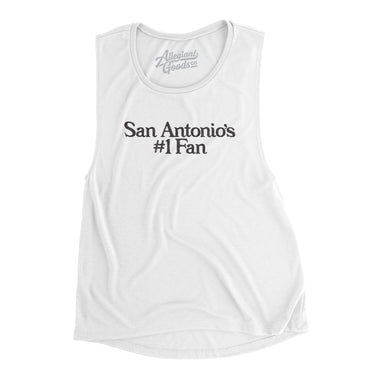 San Antonio's Number 1 Fan Women's Flowey Scoopneck Muscle Tank-Allegiant Goods Co. Vintage Sports Apparel