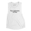 San Antonio's Number 1 Fan Women's Flowey Scoopneck Muscle Tank-White-Allegiant Goods Co. Vintage Sports Apparel