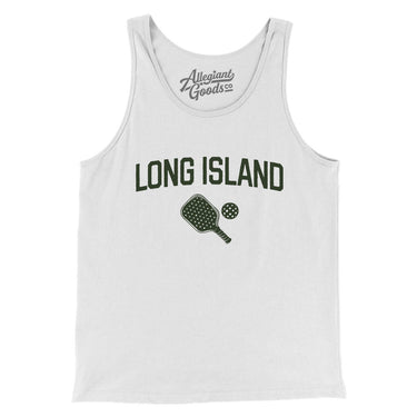 Long Island Pickleball Men/Unisex Tank Top-White-Allegiant Goods Co. Vintage Sports Apparel