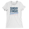 Sunday Funday Tennessee Women's T-Shirt-White-Allegiant Goods Co. Vintage Sports Apparel