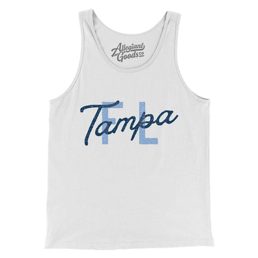 Tampa Fl Overprinted Men/Unisex Tank Top-Allegiant Goods Co. Vintage Sports Apparel