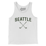 Seattle Golf Men/Unisex Tank Top-White-Allegiant Goods Co. Vintage Sports Apparel