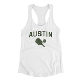 Austin Pickleball Women's Racerback Tank-White-Allegiant Goods Co. Vintage Sports Apparel