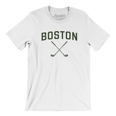 Boston Golf Men/Unisex T-Shirt-White-Allegiant Goods Co. Vintage Sports Apparel