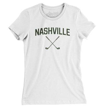 Nashville Golf Women's T-Shirt-White-Allegiant Goods Co. Vintage Sports Apparel