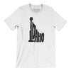 Idaho State Shape Text Men/Unisex T-Shirt-White-Allegiant Goods Co. Vintage Sports Apparel